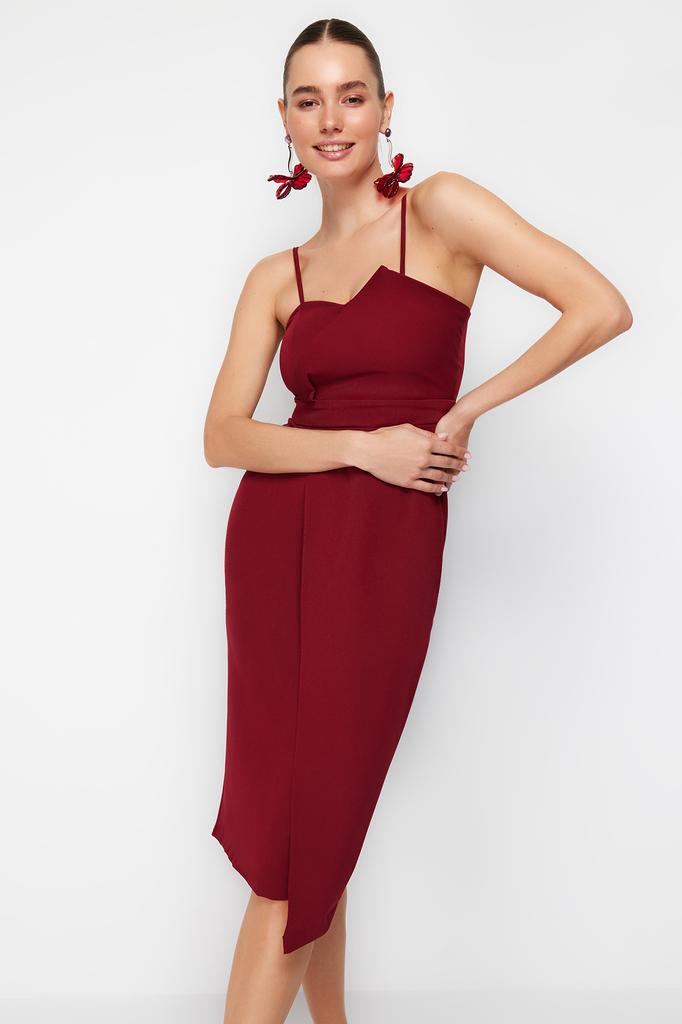 Women's Fashion New Dress Black Double Breasted Woven Evening Dress Evening Dress