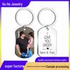 2025 Unisex Double-Sided Stainless Steel Keyring with Large Custom Epoxy Jewelry Pendant