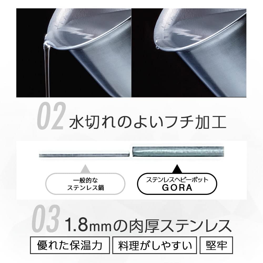 SOTO Japanese Made Stainless Steel Pot Set Thick and Versatile Easy To Clean Seasoning Stainless Steel Snake Pot GORA Limited Free Bag Set 1.8mm (heat