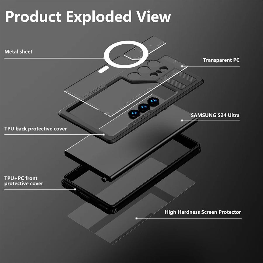 Для Samsung S24 S25 Plus S26 Ultra IP68 Водонепроницаемый Прозрачный Чехол для Телефона Подводное Погружение Пловчиха Раковина Защита Экрана Магнитная Крышка