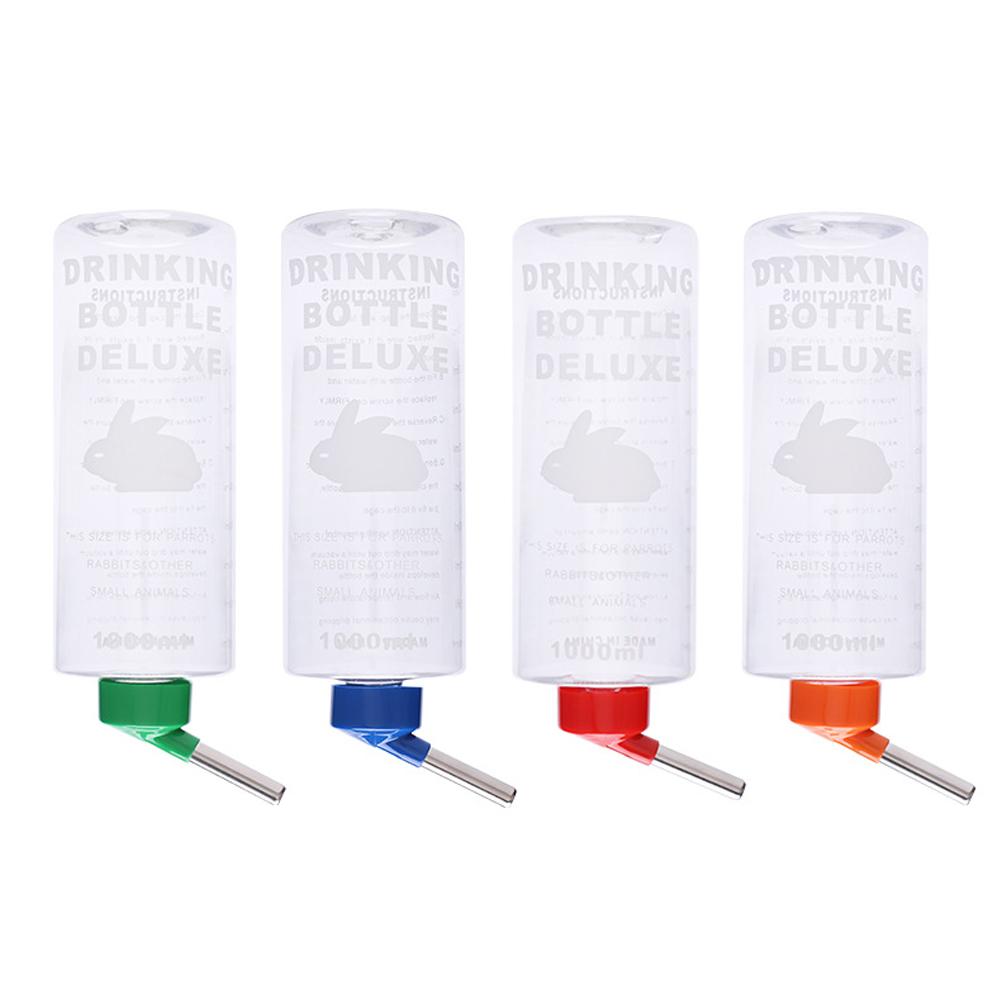 Бутылка для питья воды для хомяков 1000 мл, пластиковая, для золотого хомяка, кролика, для маленьких домашних животных, клетка, подвесная бутылка для воды