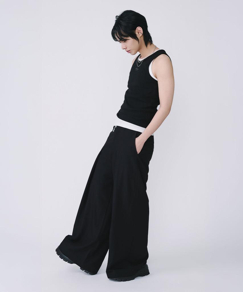 TEN PAST SEVEN Wide Tuck Slacks (2 Colors)