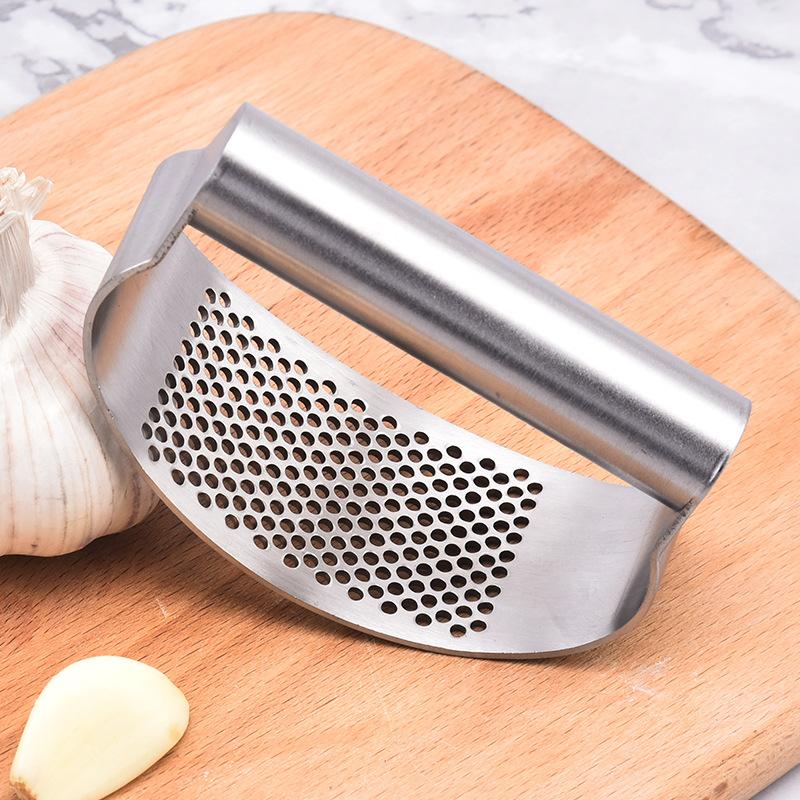 Stainless Steel Garlic Press Squeezer Manual Garlic Ginger Crusher Garlic Cutting Mince Tools Kitchen Gadgets