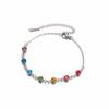 7 Rhinestones Chakra Yoga Charm Bracelet Stainless Steel Gold Hand Bracelets Women Spiritual Jewelry Birthday Gift