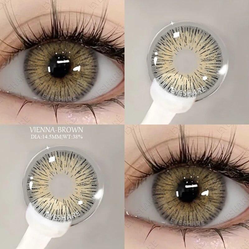 AMARA Blue Colored Contact Lenses Natural Look Green Eye Lenses Gray Contact Color Lenses Beauty Pupil Eye Cosmetics Yearly Use