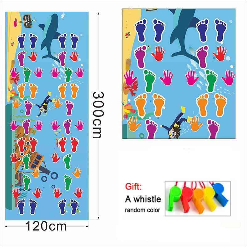 Игровой коврик для рук и ног, расширенный реквизит для тренировок на открытом воздухе, групповое строительство, забавные игровые коврики для детского сада, спортивные игры, игрушечный коврик для прыжков