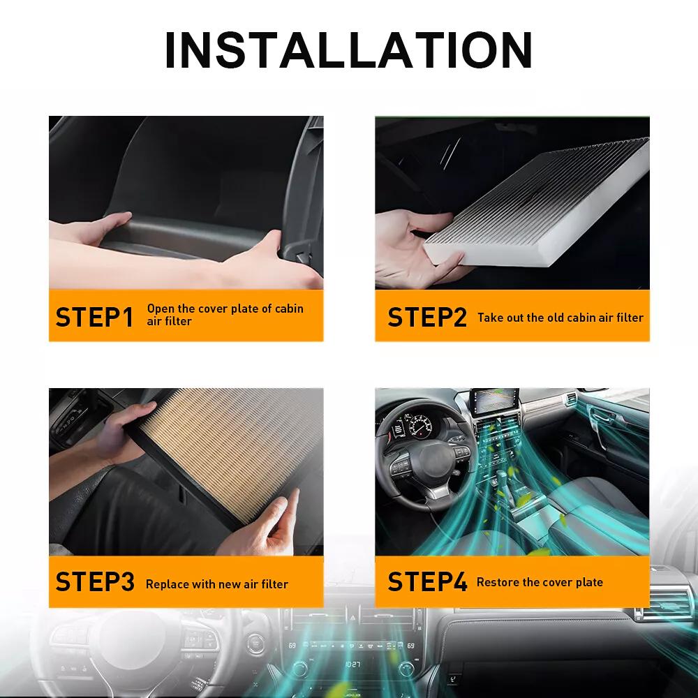 #17801-38050 Для Toyota 4Runner N280 2010-2020 4.0L 4.0AT AWD PM2.5 Салонный фильтр двигателя Салонный воздушный фильтр автомобиля с активированным углем