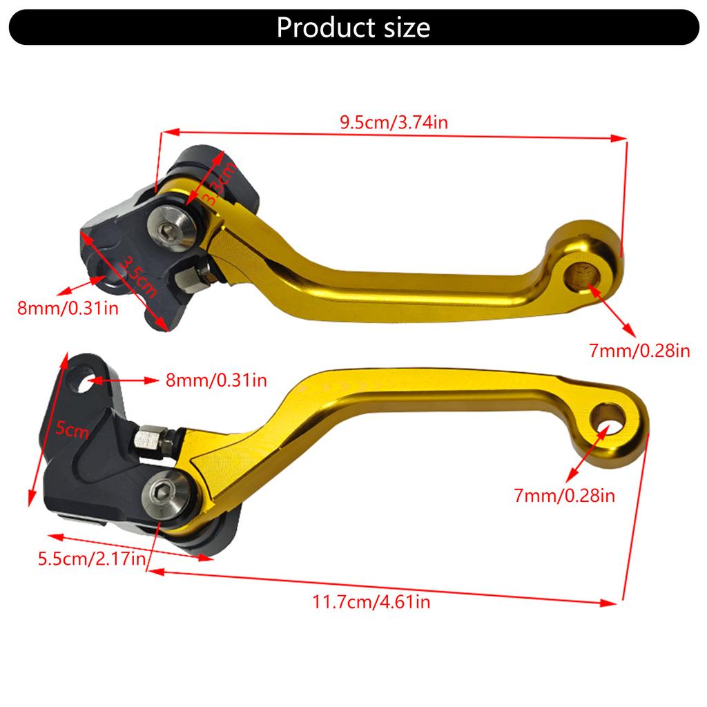 Motorcycle Short Brake Clutch Levers Handle for WR250 Replacement Aluminum Brake Clutch Lever Adjustable Brake Lever