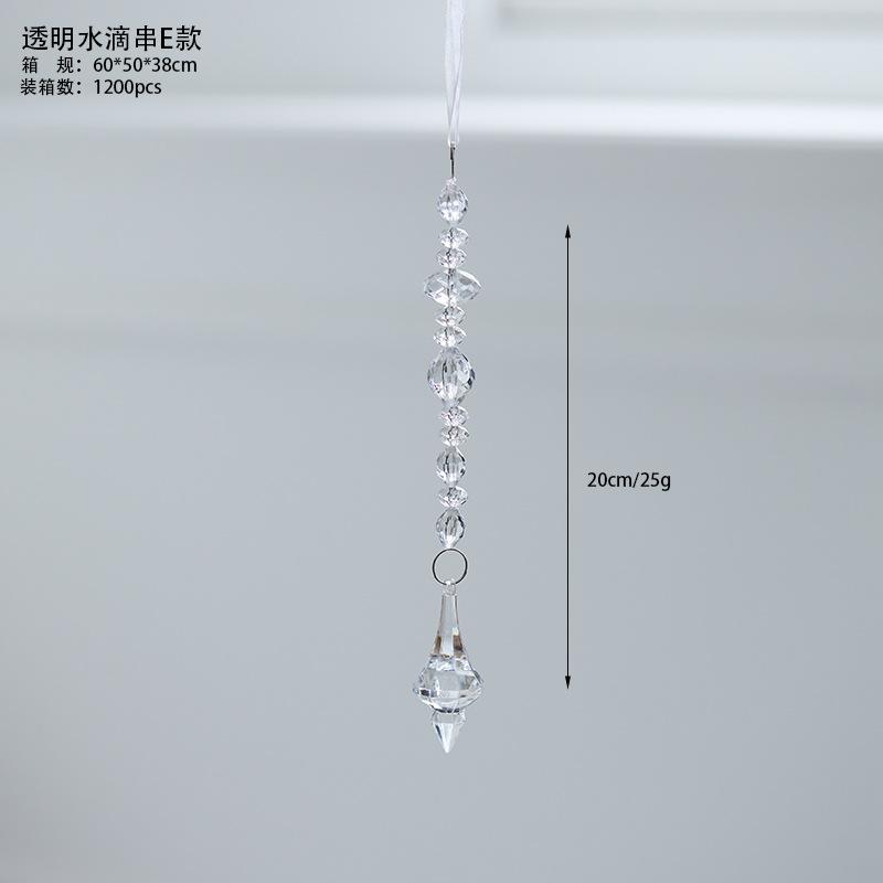 Transparent Christmas Hanging Pendants Acrylic Snow Beads Star Christmas Tree Drop Ornaments Christmas Party Decorations