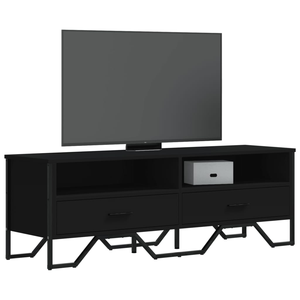 TV Stand Black 122 x 34 x 41 cm Engineered Wood