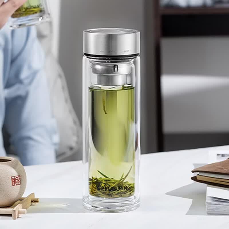 FUGUANG Noble Double-Layer Borosilicate Tea Infuser Cup