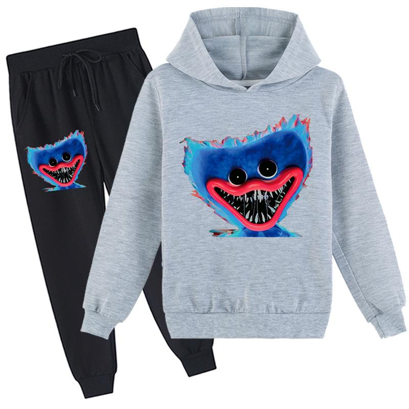 Детский комплект с 3D толстовкой Huggy Wuggy, пуловер, спортивный костюм Poppy Playtime, детский свитер + брюки