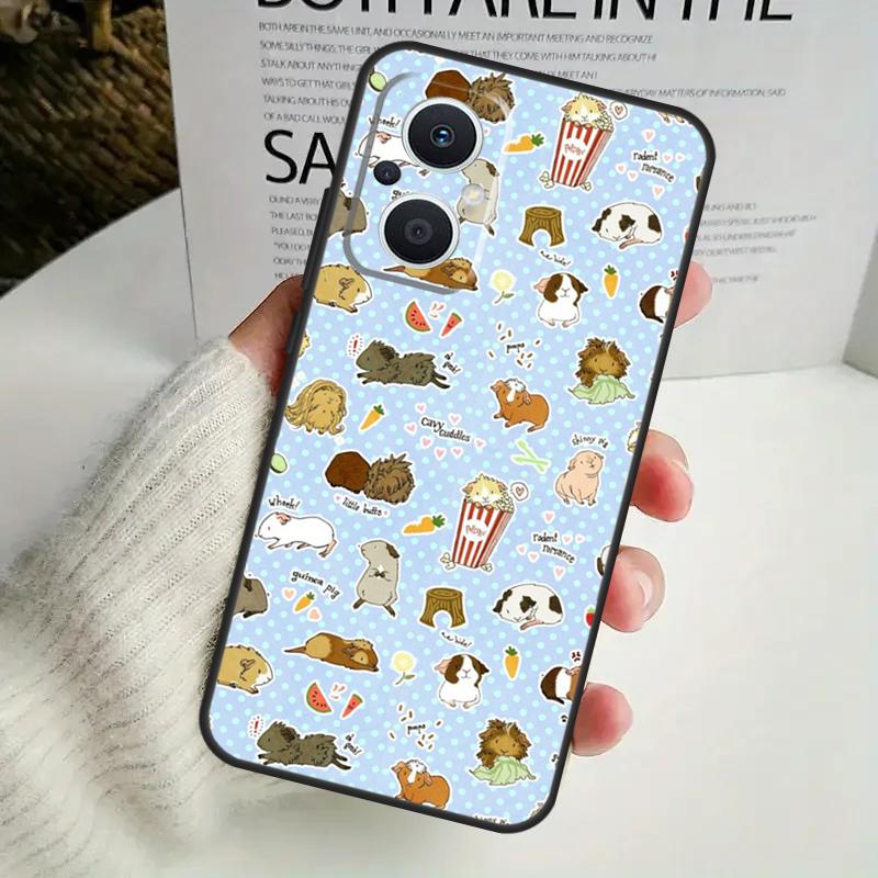 Cute Cartoon Guinea Pig Case For OPPO Reno 8 7 6 5 4 Lite 8T 5Z 4Z 10 11F OPPO Find X5 X6 Pro X2 Neo X3 Lite Cover
