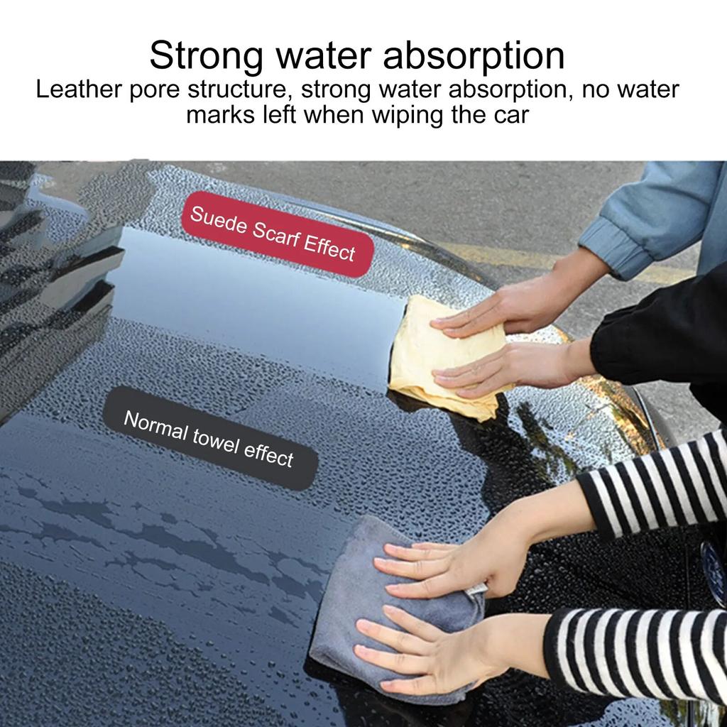 Натуральная тряпка для ухода за автомобилем из замши, тряпка для мытья из натуральной овчины, замша, ультра впитывающие быстросохнущие полотенца для аксессуаров для автомойки