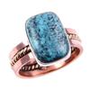 Натуральный тибетский драгоценный камень бирюза 925 пробы, одноцветное серебро, двухцветное кольцо, размер 9US d5R96