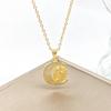 New Arrival Religion Moon/Arch Shaped Virgin Mary Jesus Zirconia Pendant Necklace Elegant Vintage Charm Jewelry Gift for Women