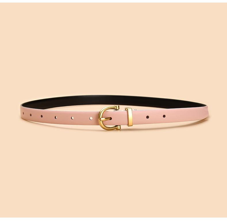 Cow Leather Belt Women's Fashion Trend Luxury Designer Jeans Clothing Accessories Thin Girdle Gothic Pin Buckle Corset