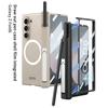 Чехол для мобильного телефона Samsung Z Fold6 с магнитной адсорбцией, беспроводной зарядкой, чехол для стилуса с подставкой, цельный корпус с плёнкой на петле