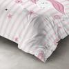 Housse De Couette + Taie - Rina Petite Licorne - 140 X 200 Cm - 100% Coton - Lavage 40°