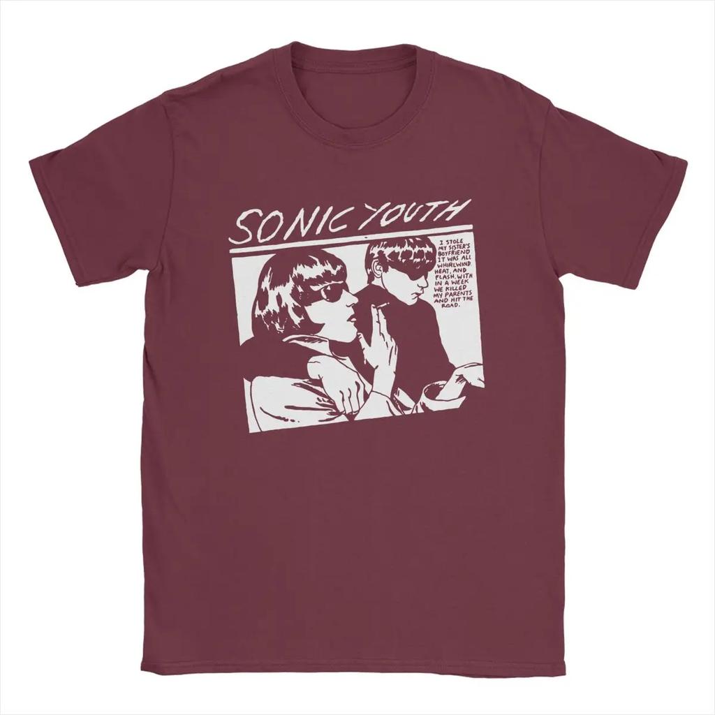 Vintage Heat And Youth Flash Sonic Youth T-Shirts O Neck 100% Cotton T Shirt Music Band Short Sleeve Tees Big Size Tops