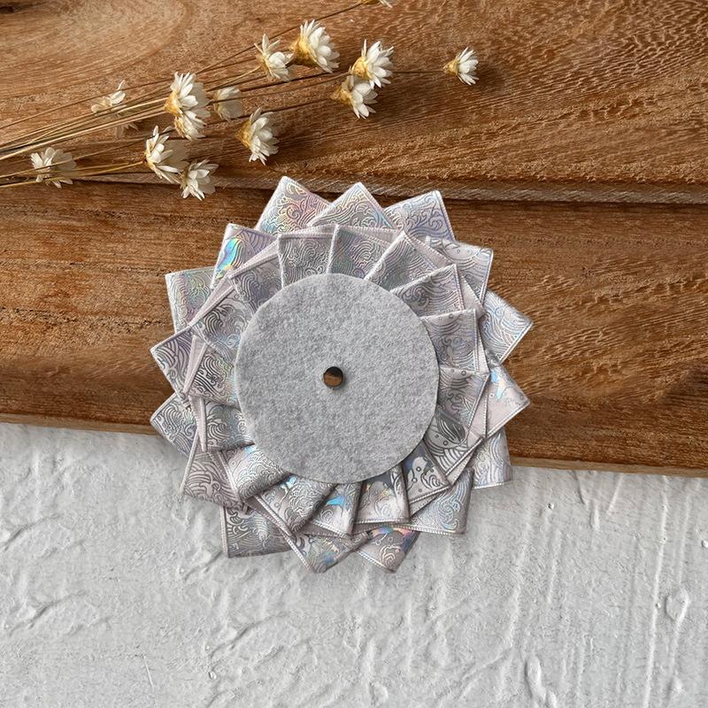 2,5 см x 4,5 м/рулон Несколько цветов Головной убор Шляпа Горячее тиснение Узор Брошь Значок Лазерный узор Подарочная коробка