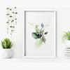 Настенный художественный постер для ванной комнаты с растительным принтом, изображение для туалета, спа, релаксации