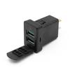 Двойная USB-розетка, быстрое автомобильное зарядное устройство, адаптер для быстрой зарядки телефона для Mitsubishi Outlander 3 Xpander Eclipse Cross ASX