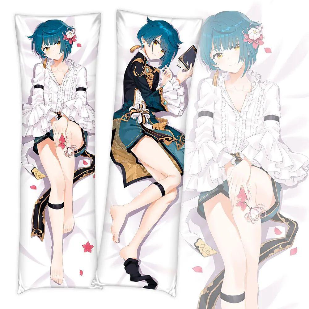 Чехол для подушки Game Genshin Impact Keqing Dakimakura Zhongli, костюм для тела, подушка, двусторонняя наволочка