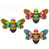 Metal Butterflies Outdoor Wall Art Decor, 2D Colorful Garden Sculpture Outdoor Iron Hanging Decor Ornaments