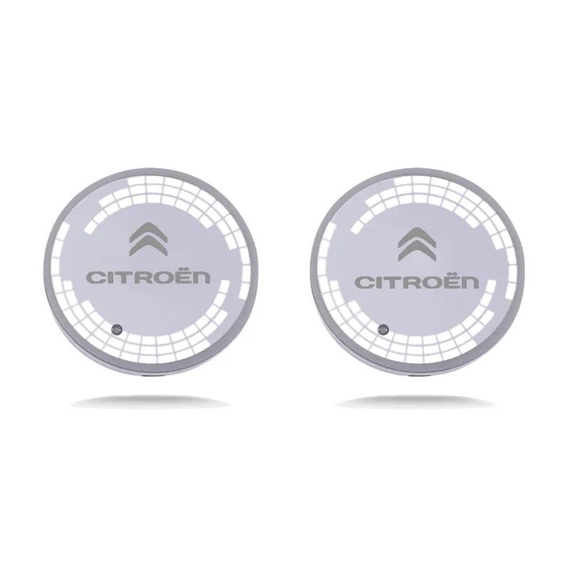 LED Car Interior Cup Holder Mat Coaster Light Drinks Pad for Citroen C2 C3 C5 C8 Berlingo Xsara DS3 DS4 DS5 Auto Accessories zm8