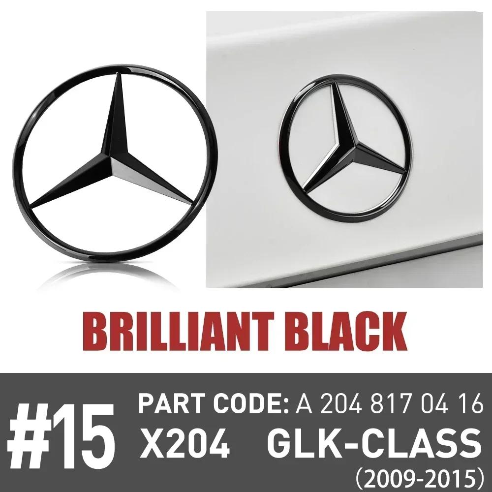 lmjp5 Mercedes Emblem Snap Cover 3D ABS Original Car Rear Trunk Badge Sticker Mercedes Benz GLK-class X204 2009-2015 A2048170416