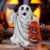 Resin Ghosts With Pumpkins Figurines Spooky Halloween Resin Pumpkins Statue Garden Sculptures For Haunted House School Classroom