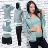 Long Sleeve Yoga Wear 5-Piece Set Women's Running Sport Suit Sportswear Fitness Tops Yoga Pants