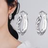 925 Silver Color Garnet Earrings for Women Peridot Wedding Gemstone Silver Drop Earring