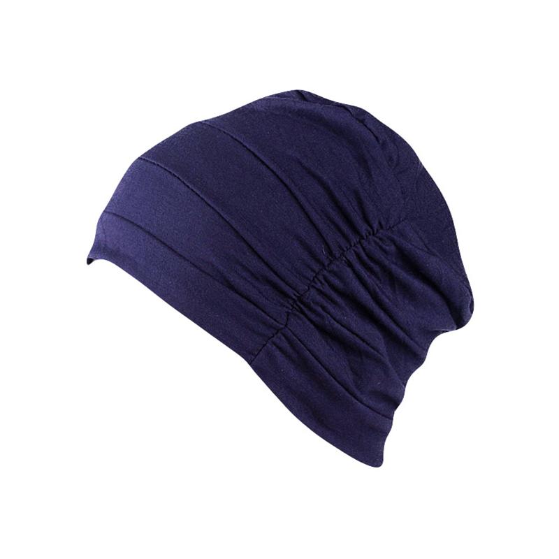 1Pc Muslim Stretch Hair Loss Head Scarf Wrap Cap Polyester Cancer Chemo Women Plain Turban Hat