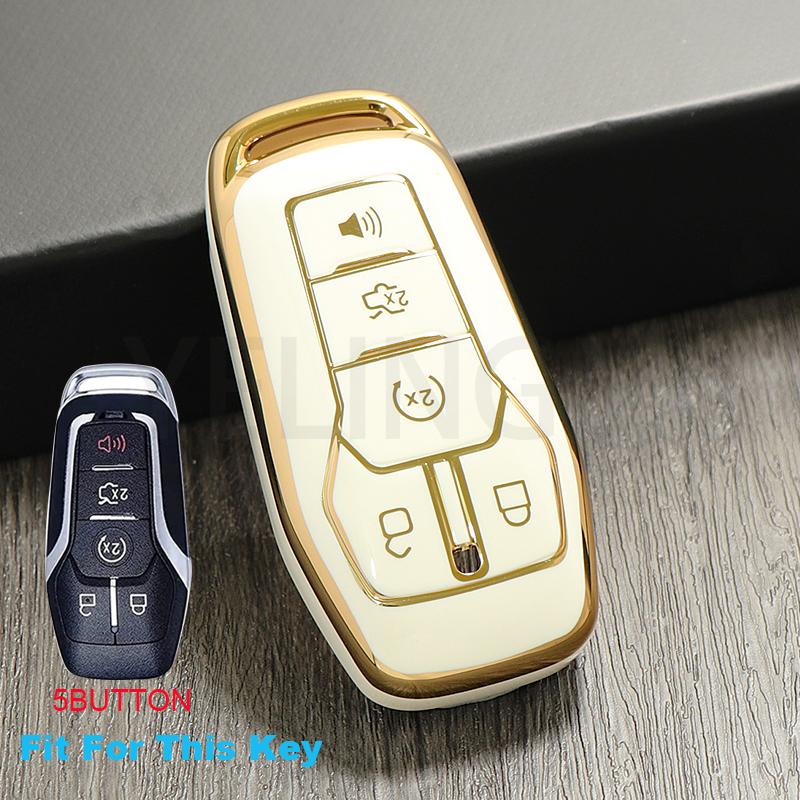 5 Кнопок ТПУ Чехол для Пульта Автомобильного Ключа Для Ford Fusion F-150 Edge Explorer Mustang Lincoln MKZ MKC Platinum 2016 F150 Lariat Чехол