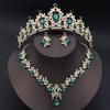Комплекты украшений «Корона принцессы» для женщин, тиары, свадебное ожерелье, серьги, комплекты украшений для девочек на выпускной вечер