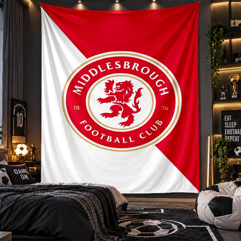 Wall Hanging Tapestry Middlesbrough FC Print Cloth for Living Room Bedroom Home Decor