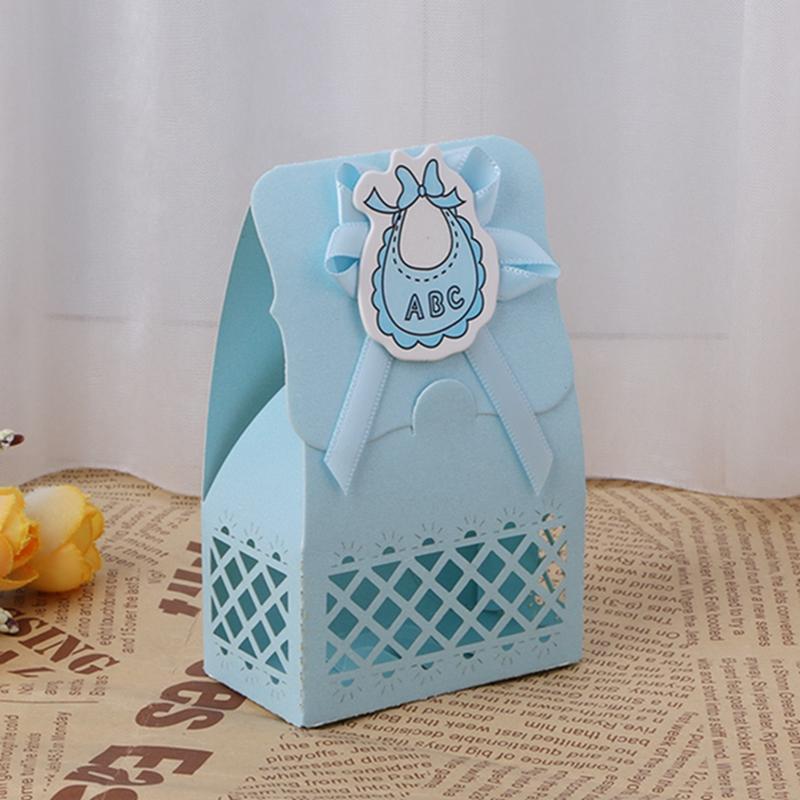 Бумажная упаковка, детский подарок на вечеринку, лента, коробка конфет на день рождения, 12 шт., принадлежности для свадебной вечеринки, сумки для новорожденных, аксессуары для детского душа цвета конфет