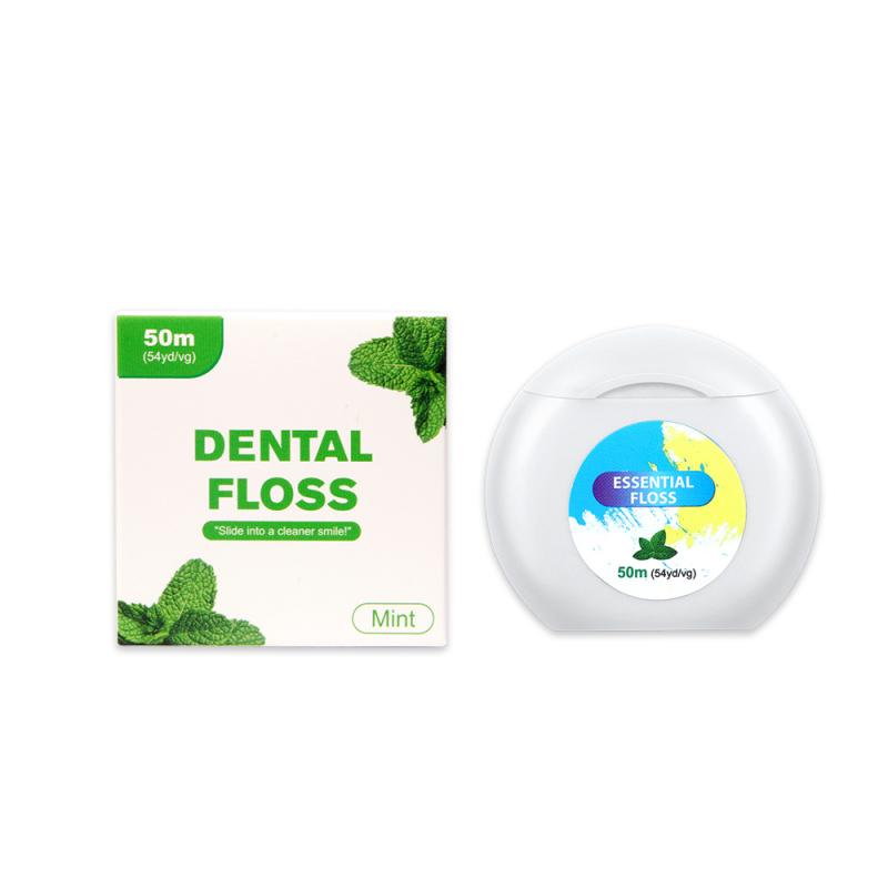 Portable 50M Dental Flosser Oral Care Essential Floss Roll Toothpicks Dentistry Floss With Case Dental Hygiene Teeth Clean Tools