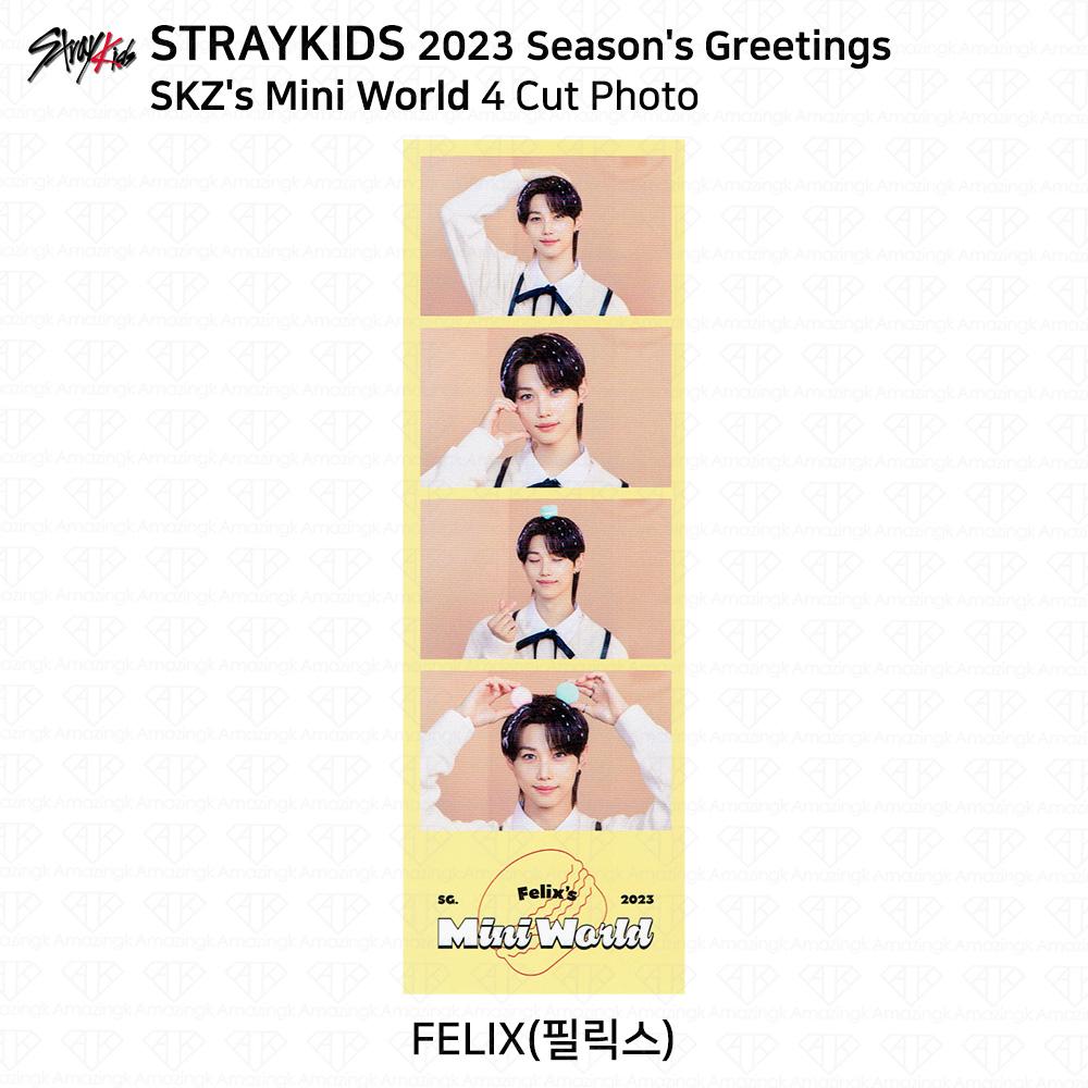 Stray Kids 2023 Новогодние поздравления Селфи Фотокарточка 4cut Photo JYP Shop Benefit