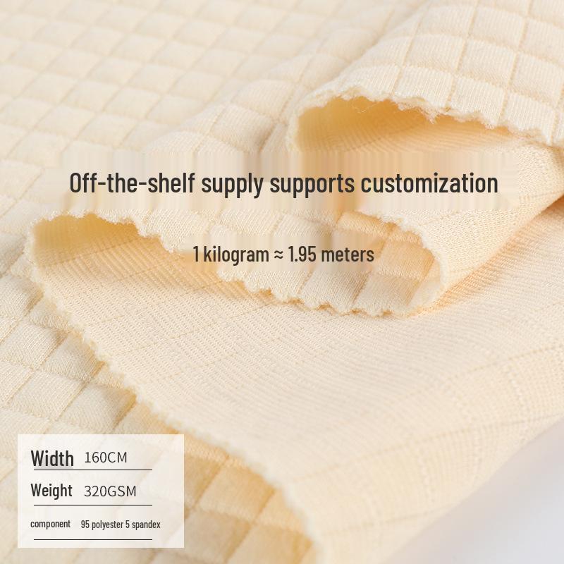 Square Grid Air Layer Jacket: Wire-Padded Polyester-Ammonia Fabric for Casual Home Wear.