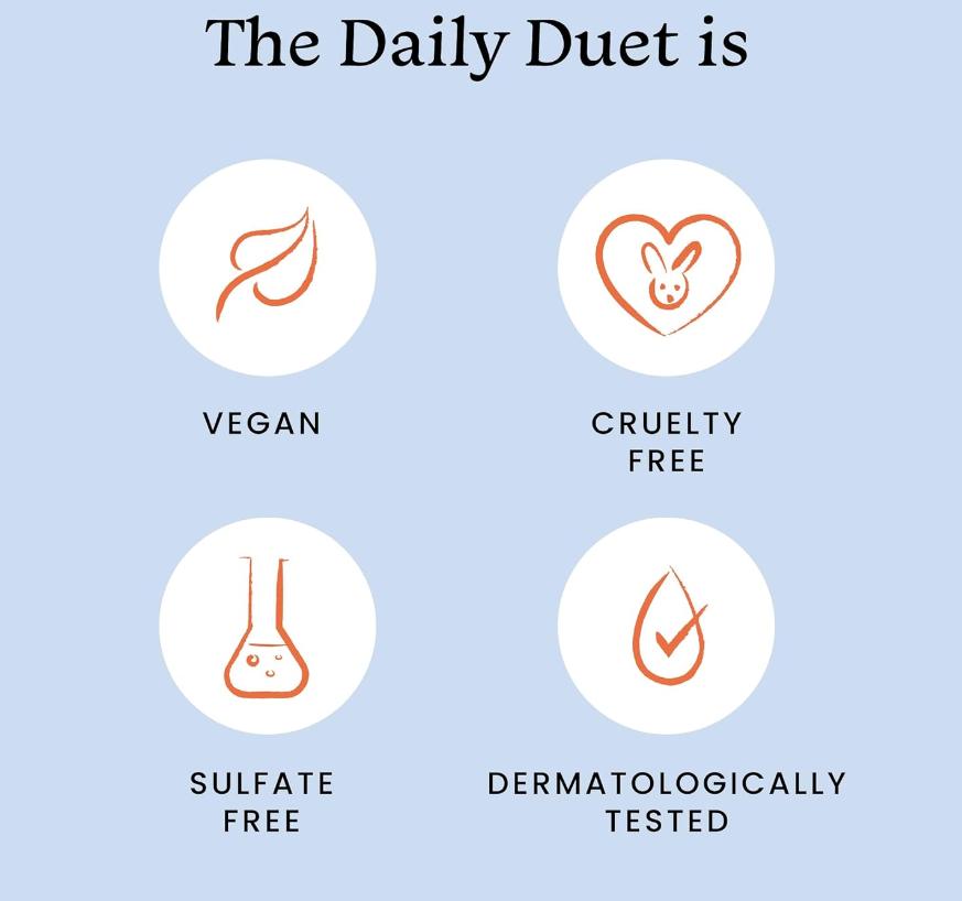 Fox Tale The Daily Duet Gentle Hydrating Face Wash And Makeup Remover, Hyaluronic Acid And Red Algae Extract, 100ml