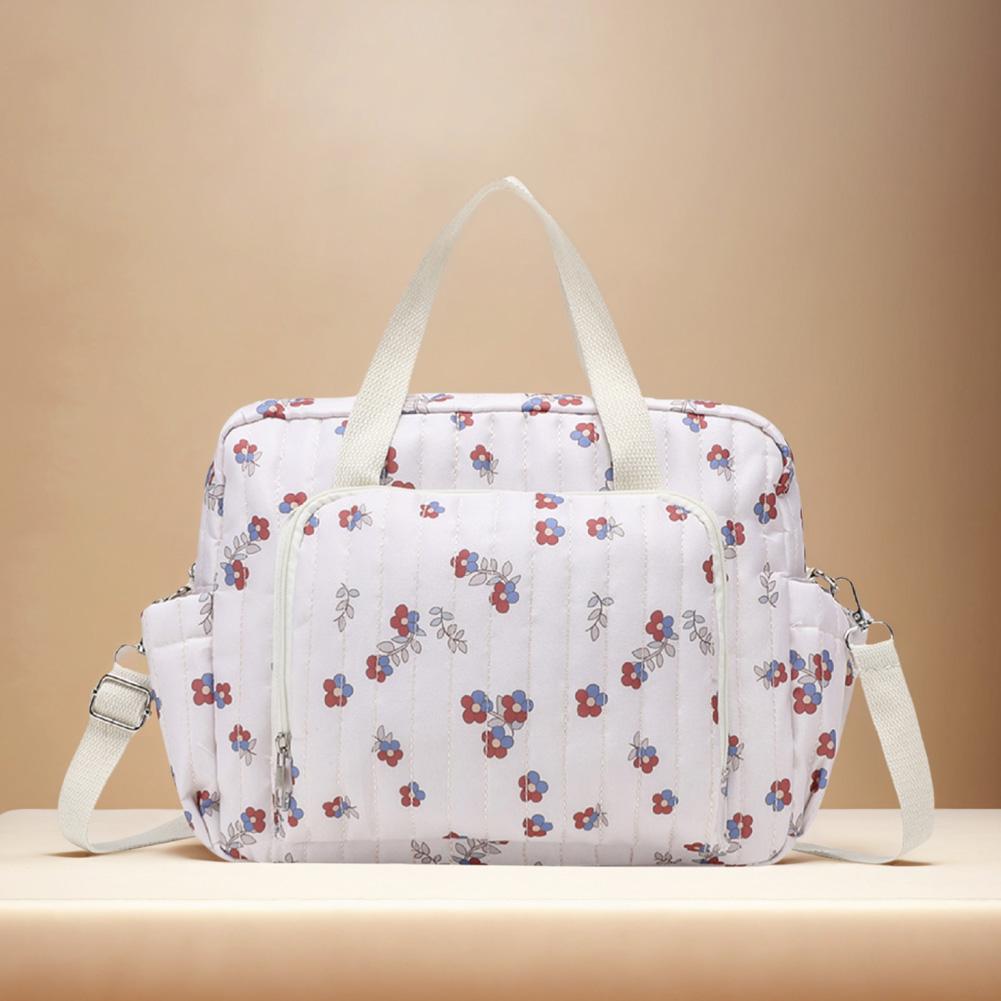 Floral Maternity Bag Large Capacity Travel Hanging Bag Toiletry Luggage Bag Pram Diaper Bag for Women Labor and Delivery