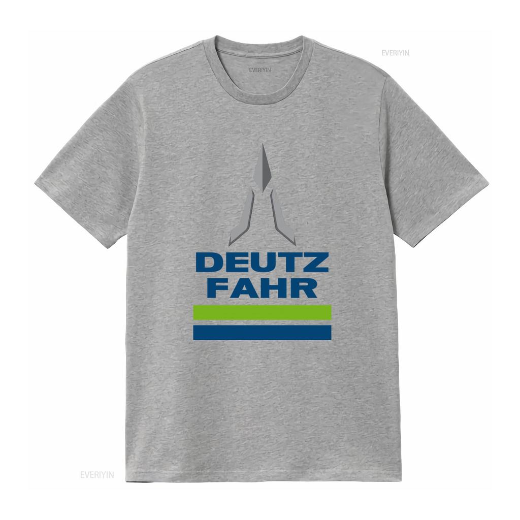 Deutz Fahr Logo Print T Shirt for Men Stylish and Comfortable vintage Washed graphic Slightly Unisex Versatile homme Casual