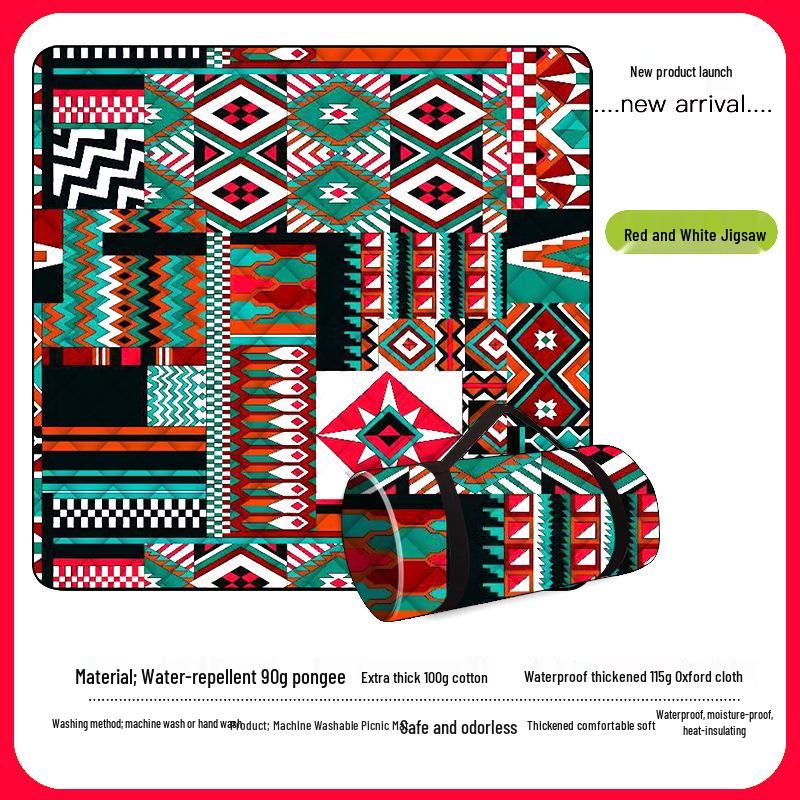 Waterproof Oxford Picnic Mat - Portable, Machine Washable, Perfect for Camping, Beach, Outdoor Activities