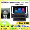 Android 13 Car Radio Player For Infiniti FX FX35 FX45 2003 - 2009 Android Navigation Audio Carplay Wifi GPS BT NO 2din DVD