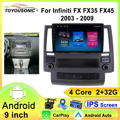 Android 13 автомобильный радиоплеер для Infiniti FX FX35 FX45 2003 - 2009 Android навигация аудио Carplay Wifi GPS BT без 2din DVD