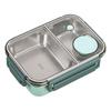 304 Stainless Steel Food Storage Container with Dividers Meal Box Portable Lunch Box for Office and Outdoor Use