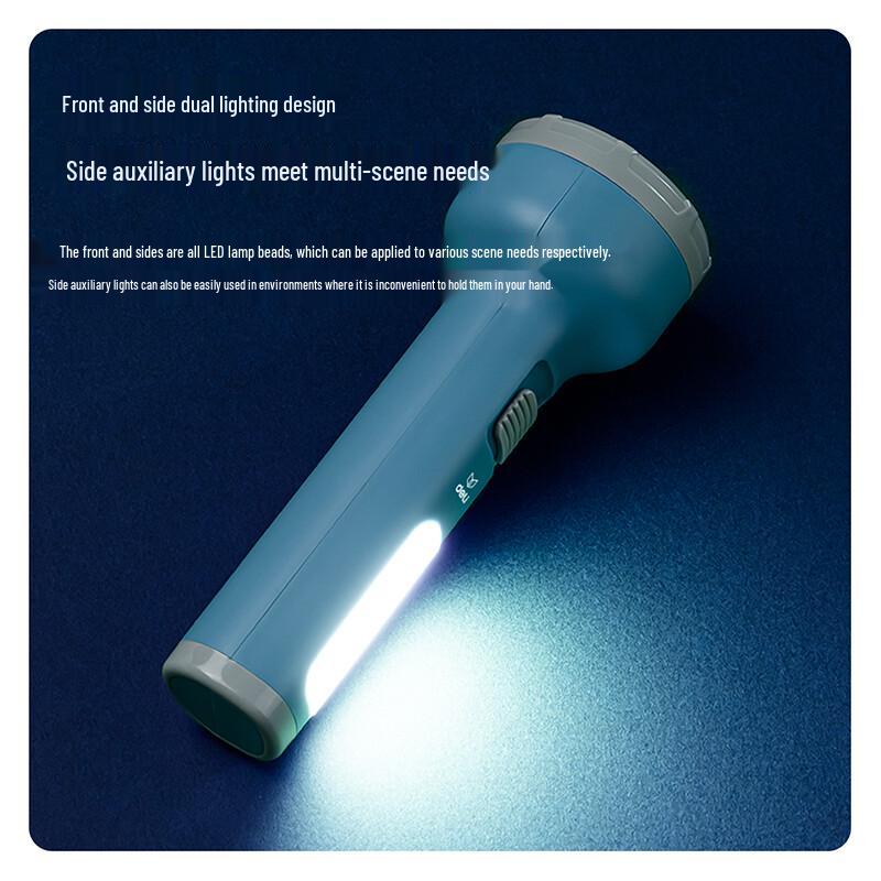 Deli Dual LED USB Rechargeable Flashlight